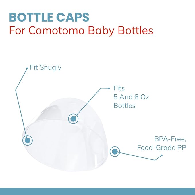 Botabee Baby Bottle Caps for Comotomo Baby Bottles - Image 2