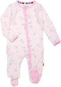Magnetic Me Girls Modal Magnetic Baby Footie Pajamas | Silky Soft Modal Fabric by magneticme