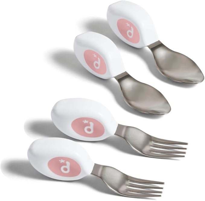 doddl Toddler Utensils, Ergonomic Fork and Spoon Set by doddl