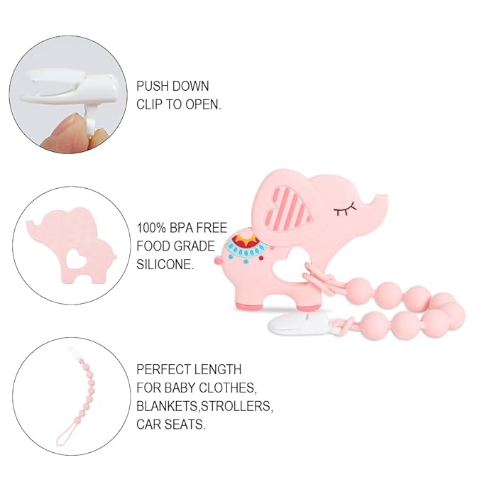 Baby Teething Toys, Food Grade Silicone Teether - Image 2