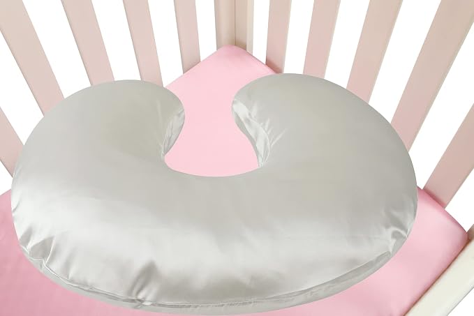 Satin Nursing Pillow Cover Set 2 Pack Ultra Soft Silk Compatible - Image 6