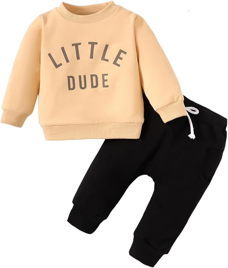 Toddler Baby Boy Fall Winter Clothes Crewneck Long Sleeve Sweatshirt Pullover by Unknown
