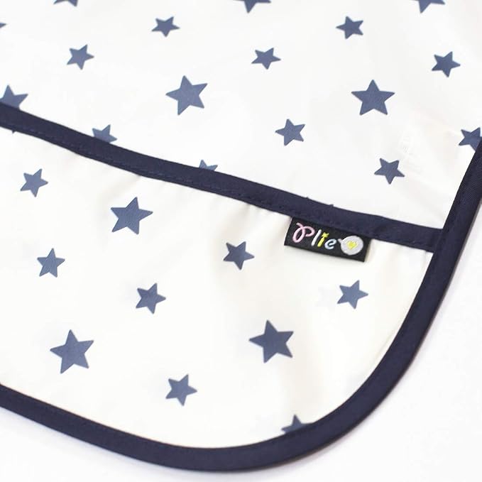 Short Sleeve Waterproof Bib for Toddlers – Feeding Apron for Mealtime, - Image 2