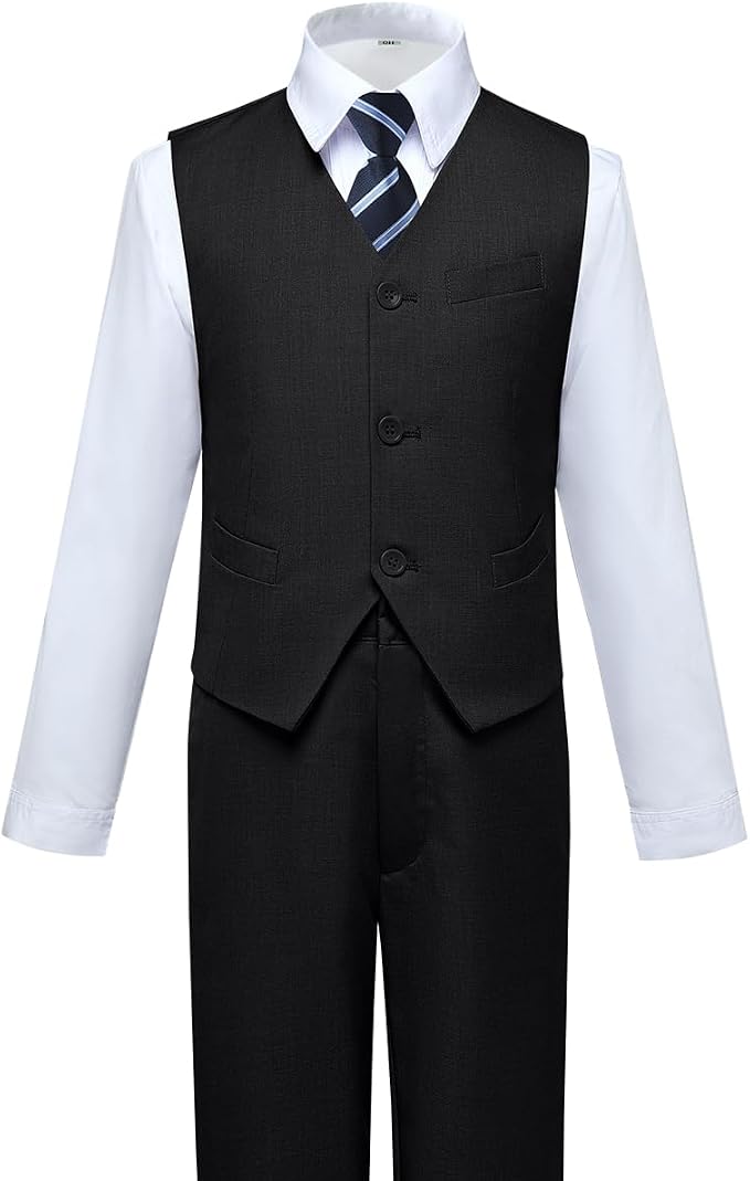 Visaccy Boys Suits Slim Fit Dress Clothes Ring Bearer Outfit - Image 5