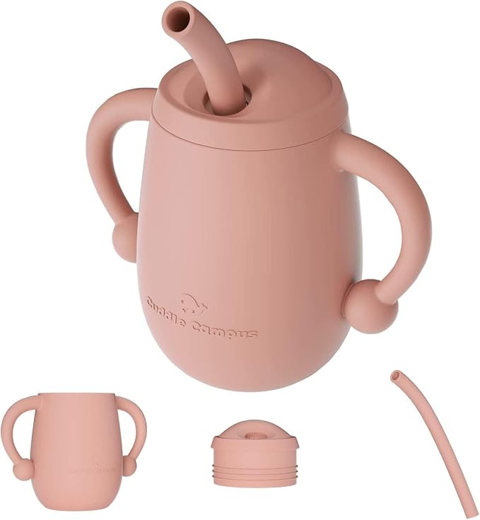 Cuddle Campus 100% Silicone Baby Training Cup, Shatterproof Toddler Sippy Cups by CuddleCampus