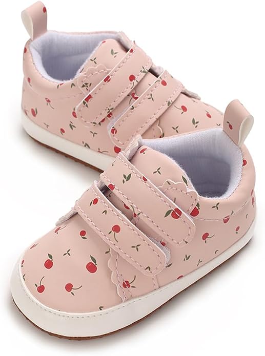 2Pairs Baby Shoes, Boys Girls Non-Slip Rubber Sole Sneakers, Unisex Infant Soft by 82-eitwo