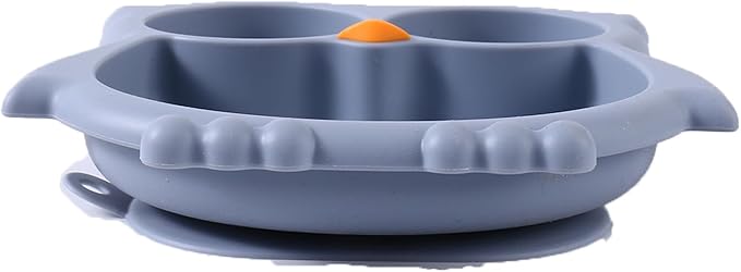 PandaEar Toddler Suction Plates, Stay Put Divided Baby Plates, Owl Shape - Image 7