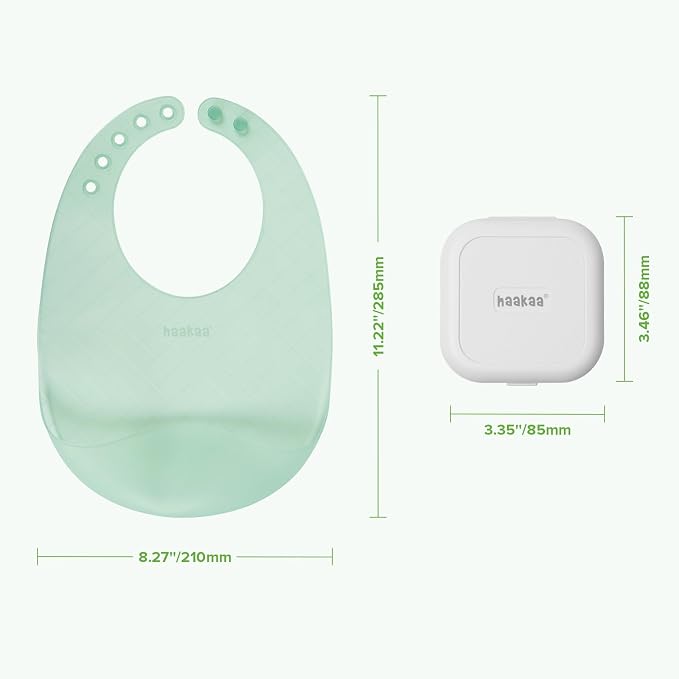 haakaa Lightweight Silicone Pocket Bib – Ultra-Light & Foldable Travel Silicone - Image 9
