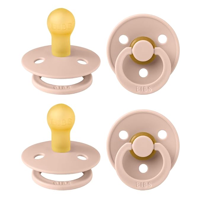 BIBS Pacifiers - Colour 4-Pack | BPA Free Baby Pacifier | Round Nipple Binkies by BIBS