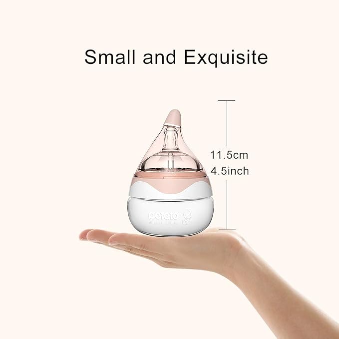POTATO Glass Baby Bottles for Newborn Babies, Anti Colic Breastfeeding Bottle - Image 6