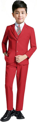 YuanLu Boys Suit for Kids Tuxedo Wedding Ring Bearer Outfit, 5 Piece Boy Slim by YuanLu