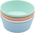 WeeSprout Bamboo Kids Bowls, Set of Four 10 oz Kid-Sized Bamboo Bowls, by WeeSprout