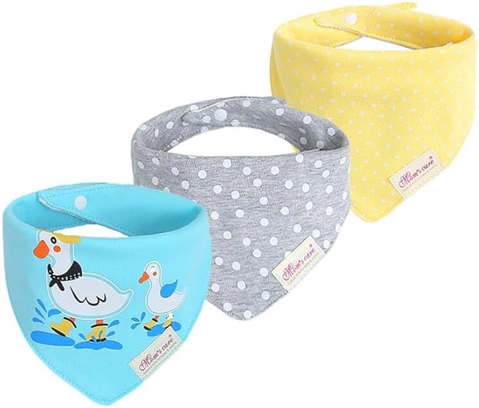 JN&LULU 3 Pack Newborn Baby Bibs Bandana Drool Bibs by JNLULU