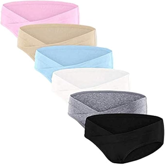 Angelhood 6 Pack Womens Cotton Maternity Underwear, Healthy Maternity Pregnancy by Angelhood