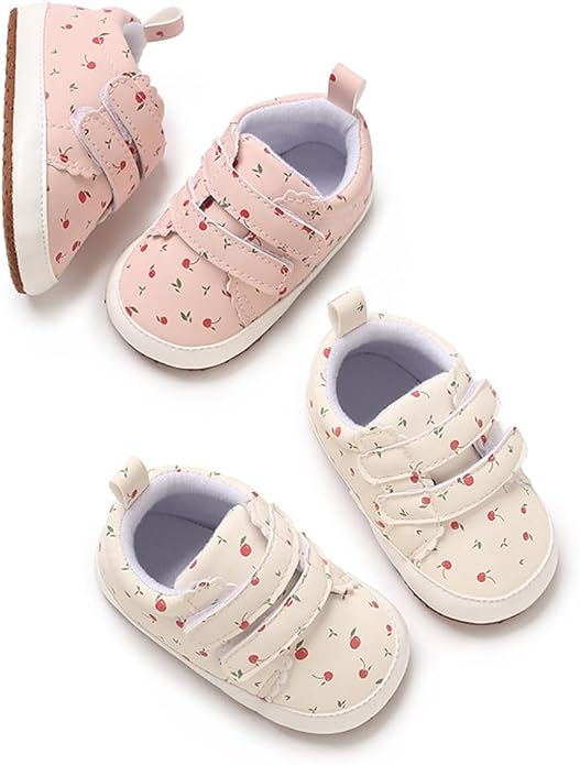 2Pairs Baby Shoes, Boys Girls Non-Slip Rubber Sole Sneakers, Unisex Infant Soft - Image 5