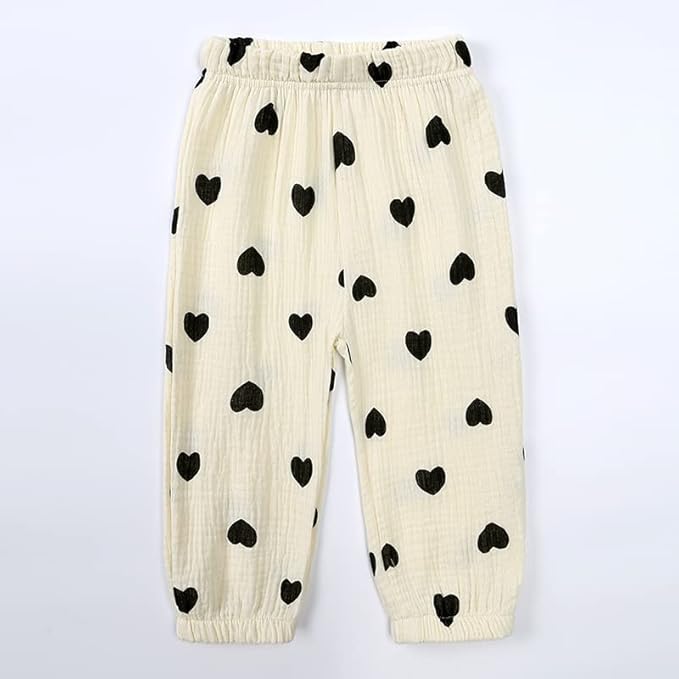 MYGBCPJS Baby Boys Girls Cotton Linen Trousers Kids Casual Ankle Pants Loose - Image 5