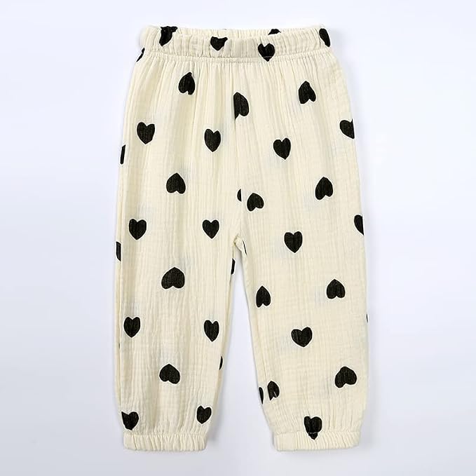 MYGBCPJS Baby Boys Girls Cotton Linen Trousers Kids Casual Ankle Pants Loose - Image 5