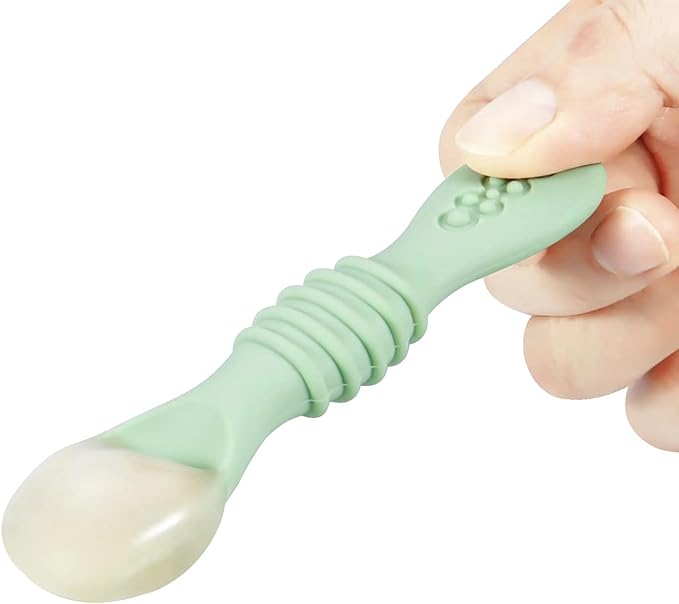 PandaEar 7 Pack Baby Led Weaning Spoons| Silicone Baby Spoons Self Feeding - Image 6