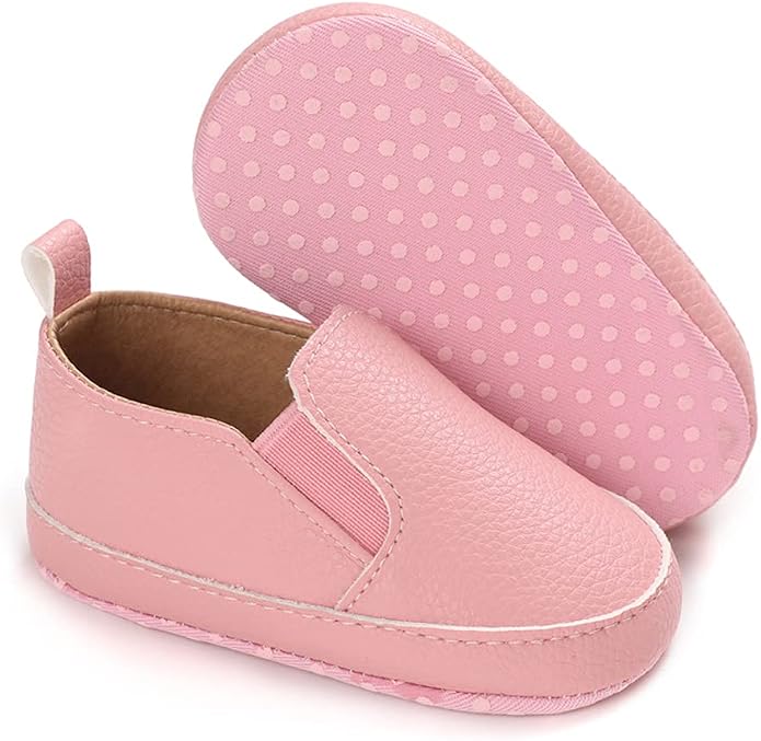 LONSOEN Baby Girls Boys Loafers Prewalker Dress Crib Shoes - Image 6