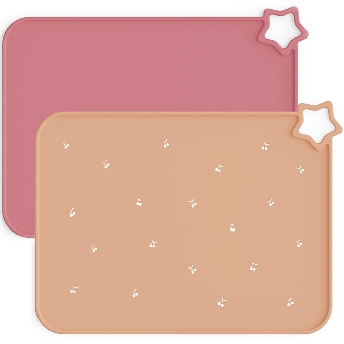 Moonkie Silicone Placemats for Baby & Kid, Stain-Proof Non-Slip Toddler Food by Moonkie
