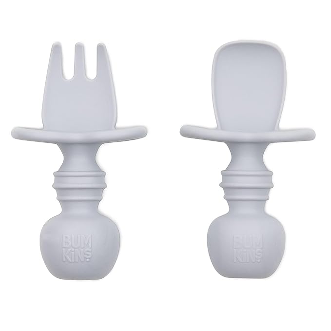Bumkins Baby Utensils Set, Chewtensils Silicone Spoons by Bumkins