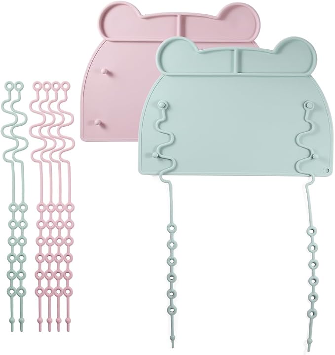 Picowe 2 Pack Silicone Suction Placemats by Picowe