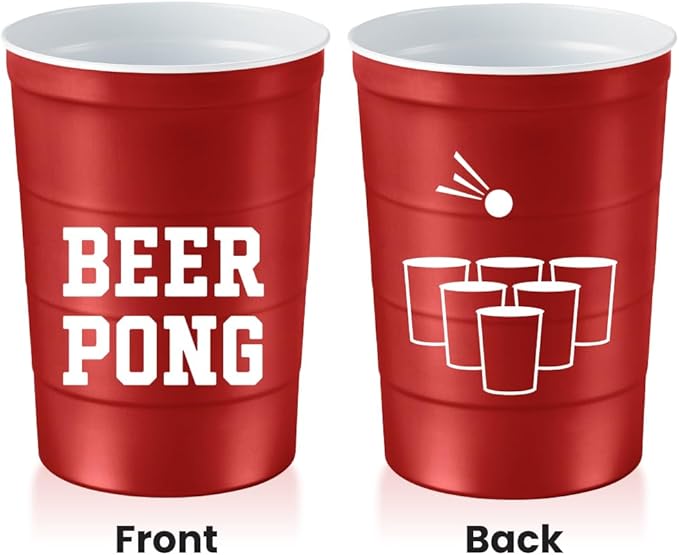 16 oz. Party Cup 'Beer Pong' Drinking Game Design - Image 2