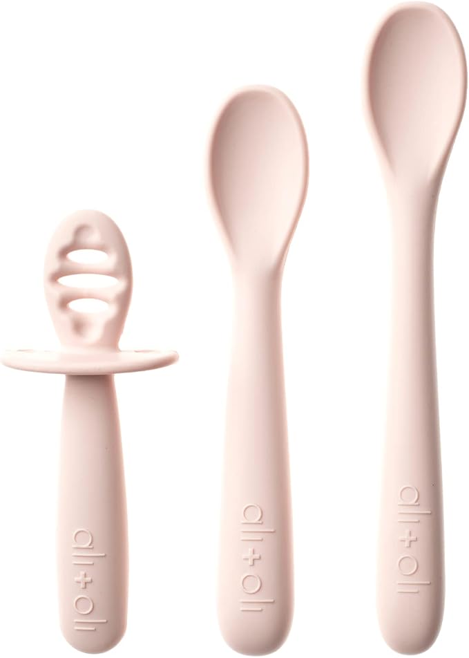 Ali+Oli Silicone Spoon Set for Baby Unbreakable Baby Spoons, Self Feeding - Image 2