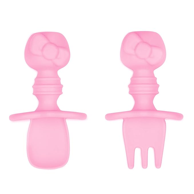 Bumkins Baby Utensils Set, Chewtensils Silicone Spoons by Bumkins