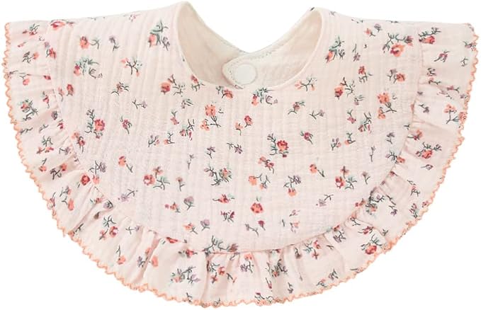 Nishine 4 pcs Unisex Baby Muslin Bandana Drool Bibs 360 Degree Rotatable Cotton - Image 5