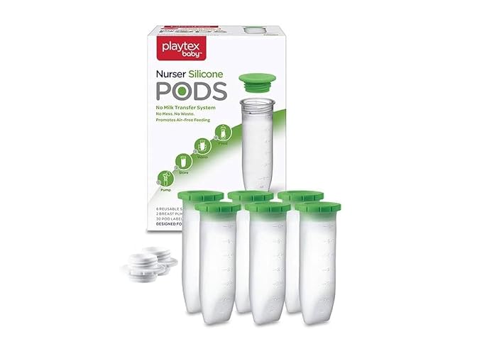 Playtex Baby Nurser Reusable Silicone PODS, 6 Oz, Anti-Colic, Gas Reduction by PlaytexBaby