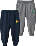 GFQLONG Toddler Boys 3 Pack Cotton Active Jogger Pants, Kids Cartoon Sweatpants by GFQLONG