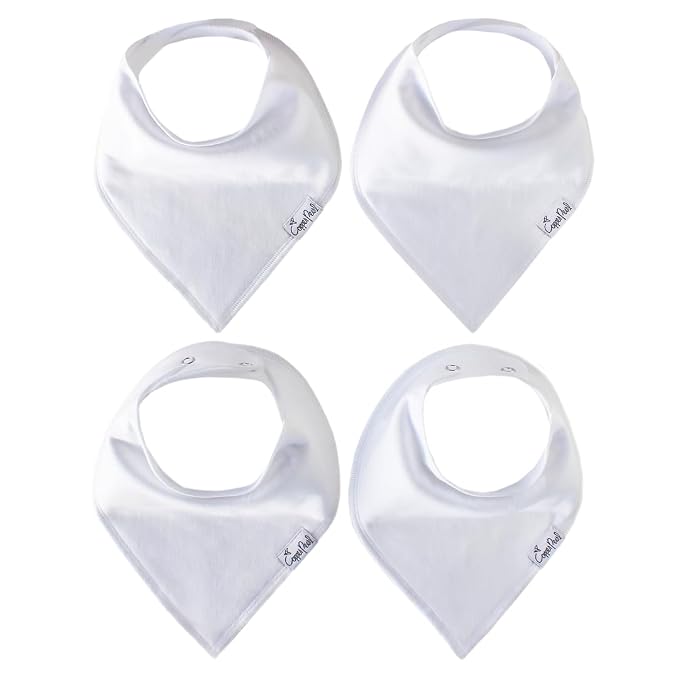Copper Pearl 4 Pack Soft Cotton Baby Bibs by CopperPearl