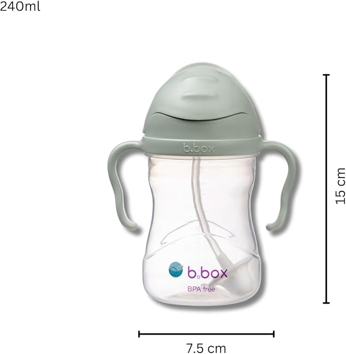 b.box Sippy Cup with Weighted Straw, Leak & Spill Proof, Easy Grip, BPA Free - Image 3