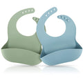 ME.FAN Silicone Baby Bibs for Babies & Toddlers | Adjustable Silicone Bibs 2 Set by MEFAN