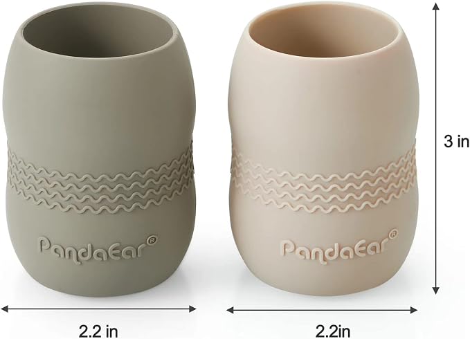 PandaEar Silicone Baby Feeding Set| 2 Pack Silicone Divided Suction Plate and 2 - Image 6