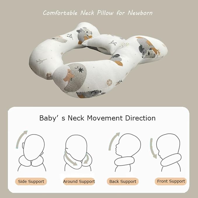 Baby Neck Pillows, Comfortable Baby Travel Head Neck Support Pillow - Image 2