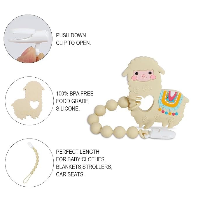 Baby Teething Toys, Food Grade Silicone Teether - Image 2