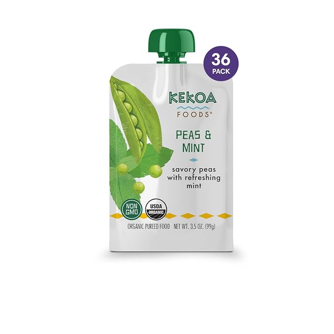 Kekoa Foods Peas & Mint Baby Food Purée | 100% USDA Certified-Organic - Image 3