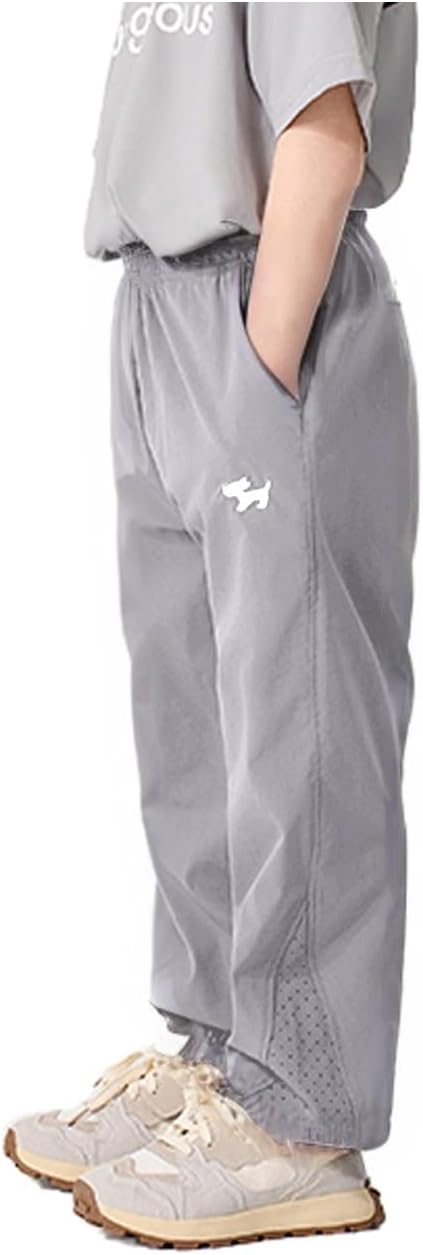 Boys Joggers Pants Youth Quick-Dry Lightweight Athletic Hiking Gym School Pants by Kolally
