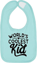 World's Coolest Kid Funny Cute Humor Infant Premium Jersey Baby Bib by WildBobby