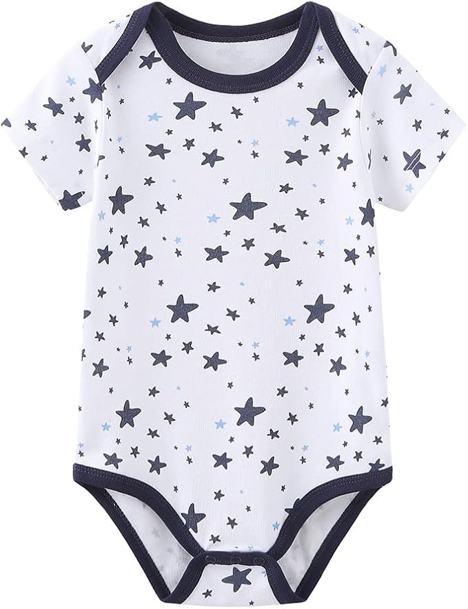 Chamie Newborn Baby Cute Design Bodysuit Short Sleeve One-Piece Baby Clothes - Image 6