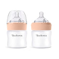 Yooforea Silicone Coated Glass Baby Bottle, 0M+ Slow Flow Nipple I Anti-Colic by Yooforea
