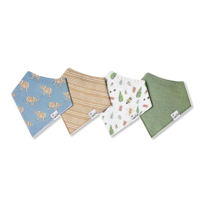 Copper Pearl 4 Pack Soft Cotton Baby Bibs by CopperPearl