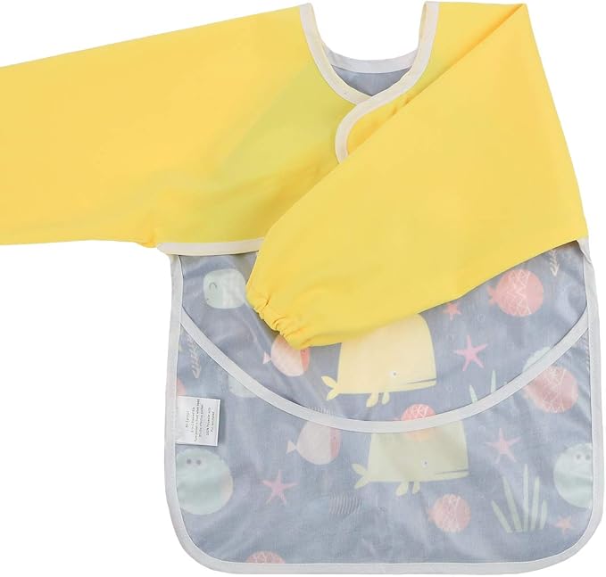 Infant Toddler Baby Waterproof Sleeved Bib, Bib - Image 8