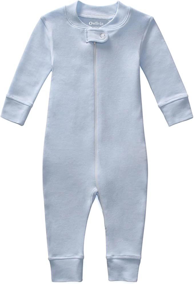 Owlivia Organic Cotton Baby Boy Girl Zip up Sleep 'N Play Pjs, Long Sleeve by Owlivia