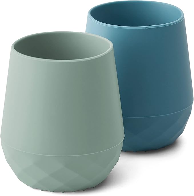 SAMiGO Silicone Baby Cups for 6-12 Months, Tiny Open Cups for Training and by SAMiGO