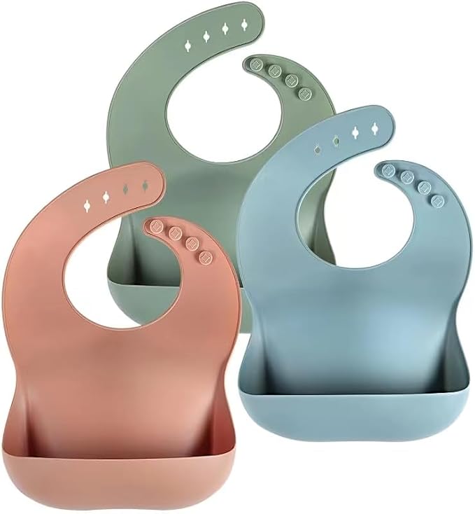 Cuddle Campus Set of 3 Silicone Bibs by CuddleCampus