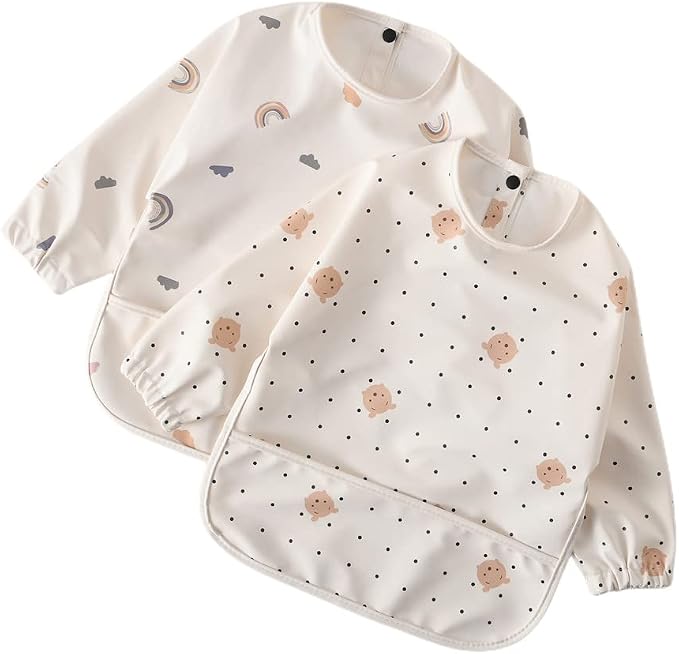 GZMM Waterproof Baby Bibs, Infant Toddler Long Sleeve Feeding Bib - Image 7