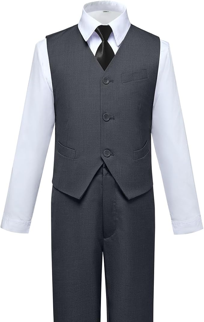 Visaccy Boys Suits Slim Fit Dress Clothes Ring Bearer Outfit - Image 5